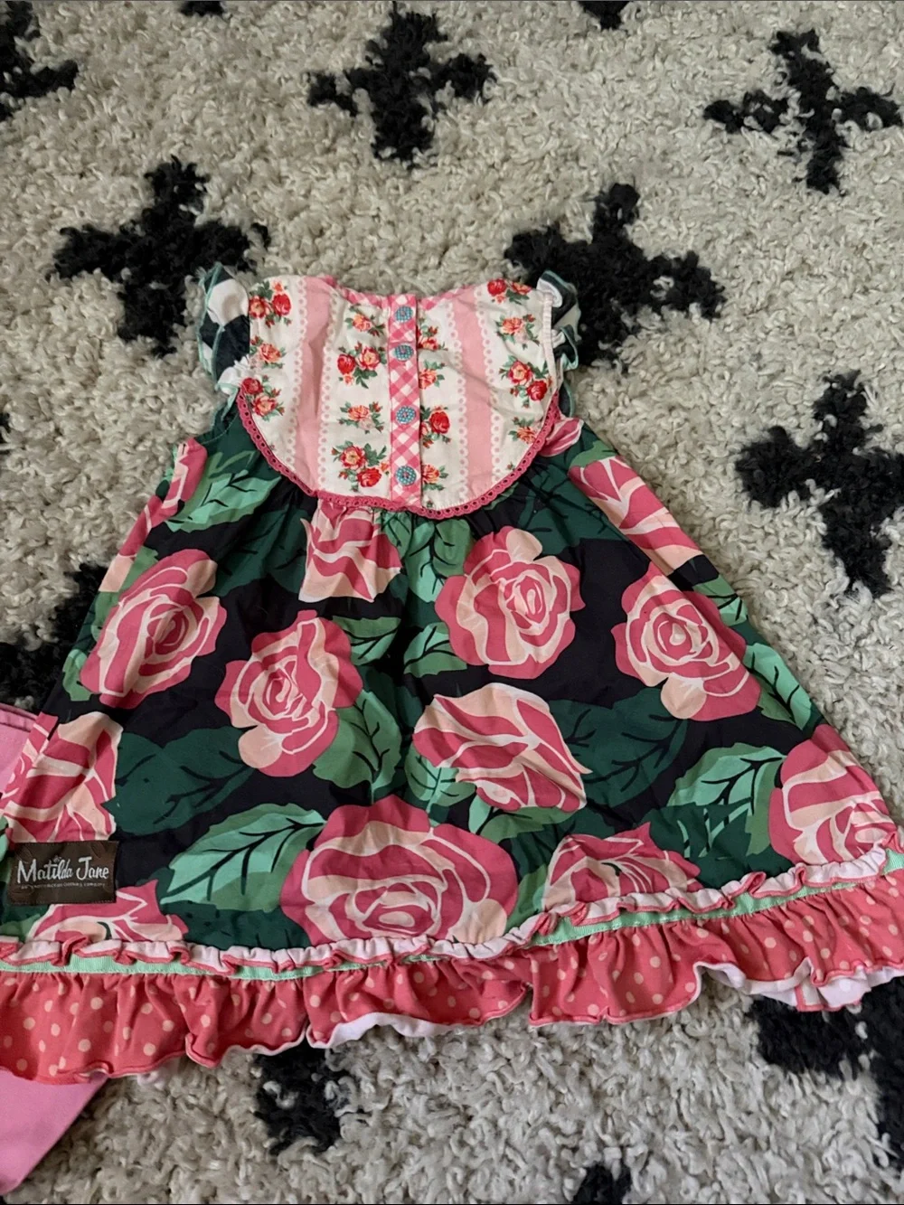 2 Matilda Jane Dresses | Size 4 Girls Pink Floral & Solid Pink Dress Set